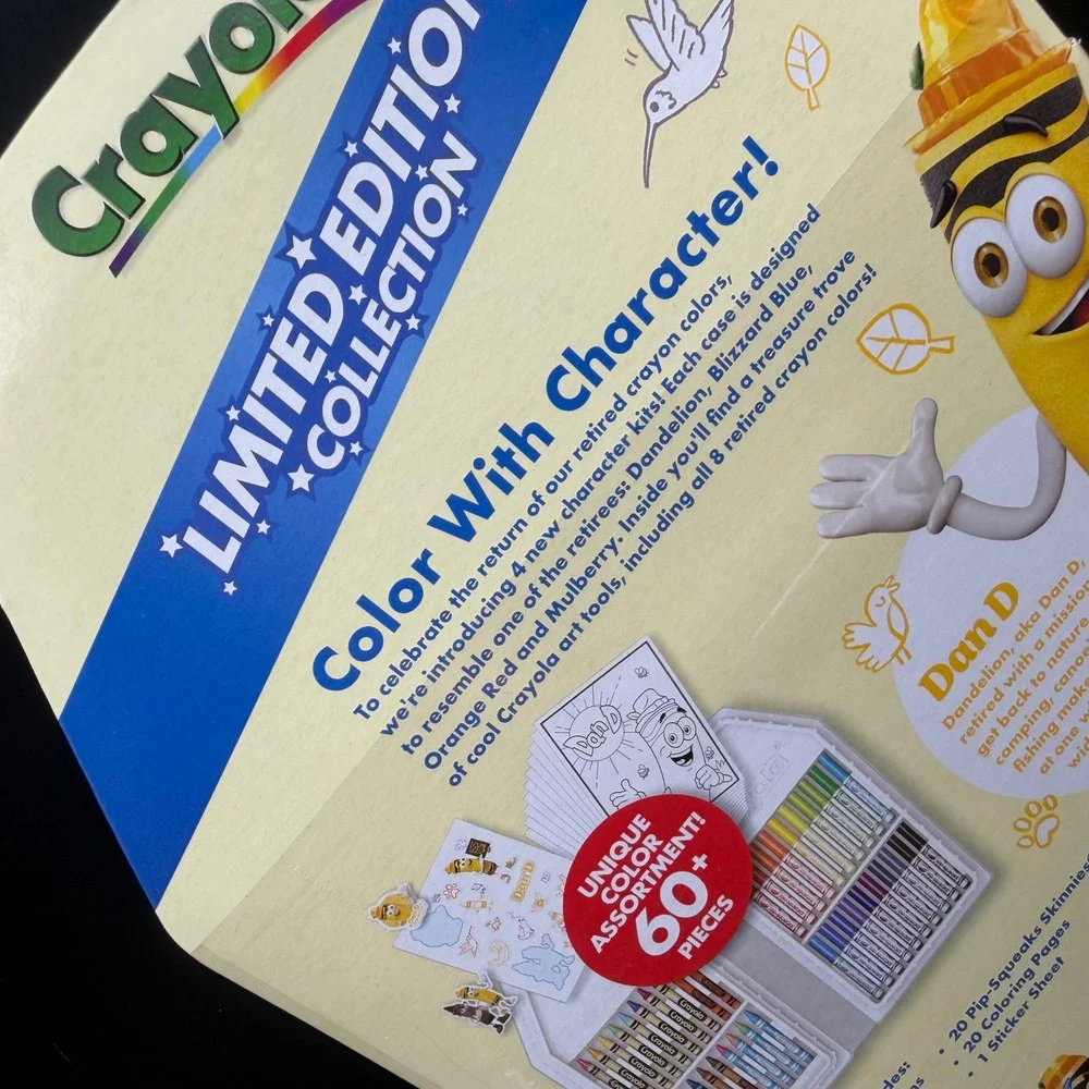 Crayola Limited Edition Dan D Dandelion Art Set 60+ Pcs Retired Colors 04-0782